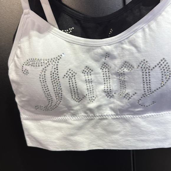 Juicy Couture 3 pack bra set,adjustable straps,removable pads,stretch,rhinestone - Picture 3 of 9